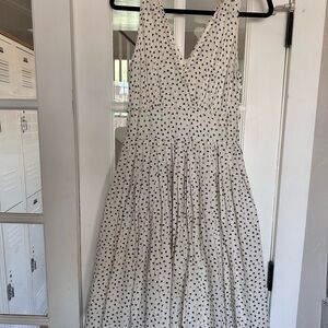 Aryeh White Dress with Black Bows Print